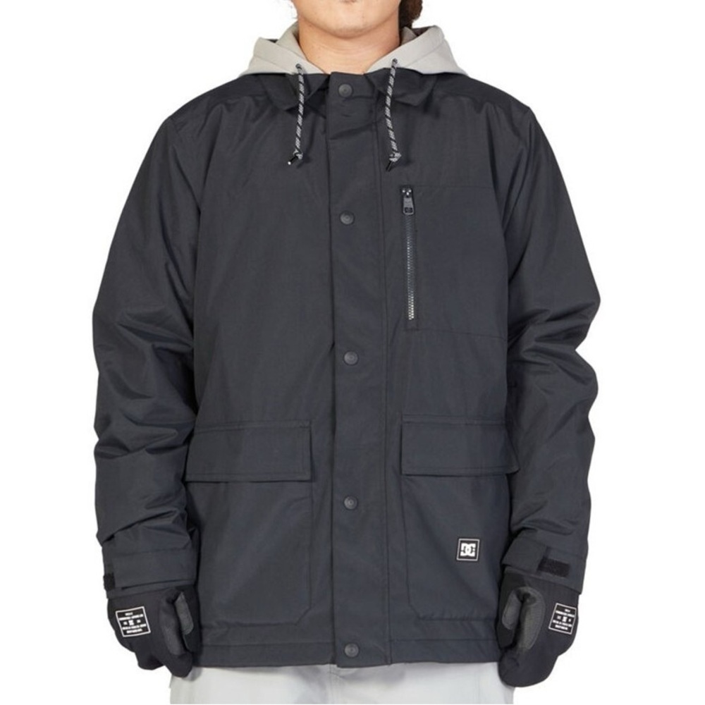 DC Men's Charcoal Hooded Snowboard Jacket
